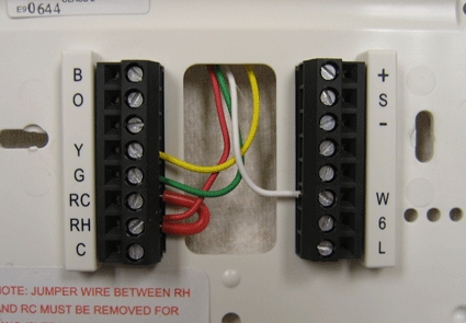 hook up thermostat wires